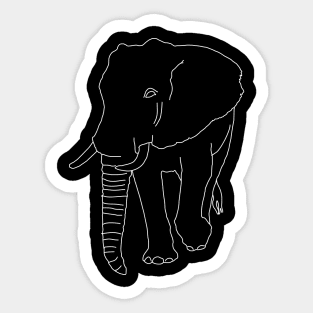 Elephant line art Sticker